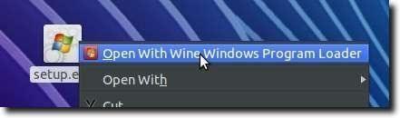 Once you have downloaded the file, right click and begin the Wine Windows Program Loader installation.