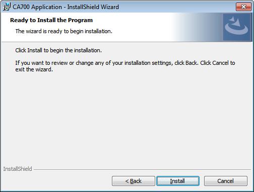 The installation destination is as follows: Windows 32-bit version C: \ProgramFiles\Yokogawa\CA700 Application Windows 64-bit version C: \ProgramFiles(x86)\Yokogawa\CA700 Application 5.