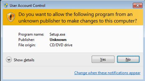 - If the message Do you want to allow the following program from an unknown publisher to make changes to this computer? appears, click Yes. a) The SDK and drivers will now install. Follow the prompts.