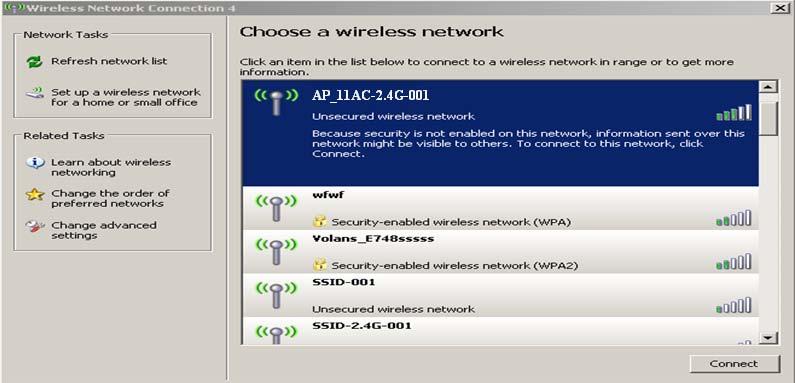If you are not sure of the SSID of the AP, please log in to the Web page