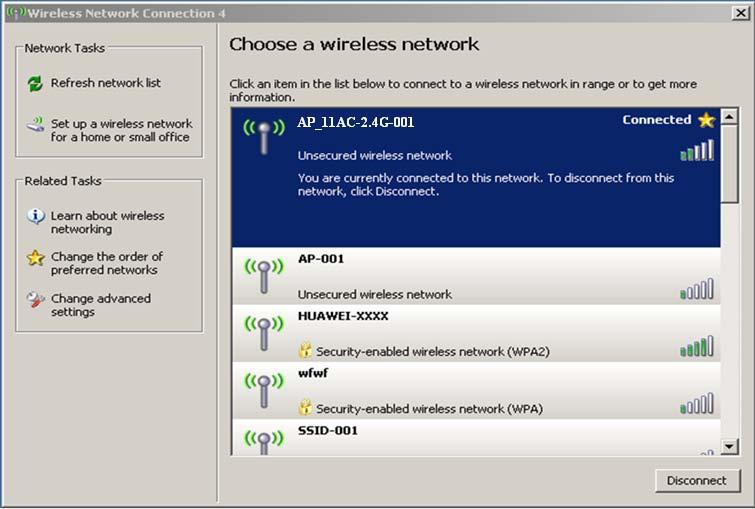 Note: After connecting your PC to the AP successfully, set the network interface card to