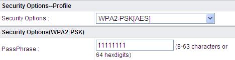 - WPA-PSK(TKIP)+ WPA2-PSK(AES) If this option is chosen, a client may use WPA-PSK (TKIP) or WPA2-PSK (AES).
