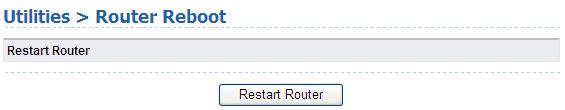 Click Restart Router to reboot the router. 7.9.2 Backup Setup Click Utilities Backup Setup, and the following page is displayed.