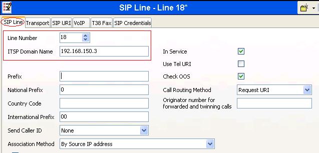 Figure 7: SIP Line