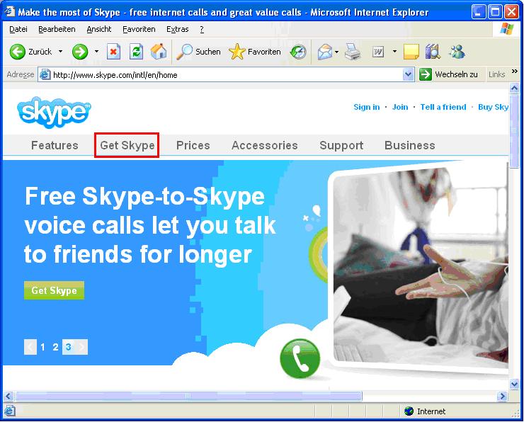 7. Configure Skype Skype users are created via the Internet using a web browser by browsing to http://www.skype.