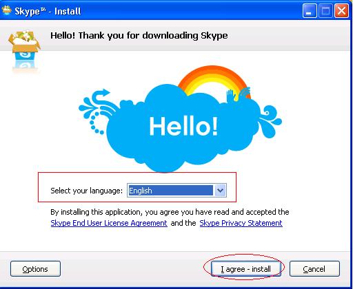 Select the required language and click on I agree install as shown in Figure 25 below.