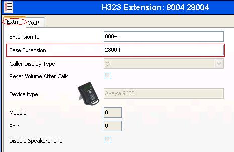 5.3. Extension Configuration To add a new extension, right-click the Extension icon shown in Figure 2 and select New H.323 Extension (not shown). Select the Extn tab.