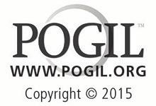 Footer 7 The POGIL Project Copyright logo is centered in the footer of the following sections; REQUIRED OPTIONAL Title Page First page of EACH Facilitation Guide Each page of Front Matter Description