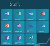 Introducing Office 0 This shows the Windows 8 Start screen. However, equivalent shortcuts are added to the Windows 7 Start menu.