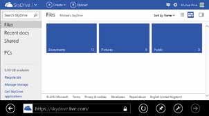 Your SkyDrive To save your documents to your SkyDrive online storage: 1 Select File, Save As, choose your SkyDrive and click the Browse button Confirm or amend the document name then choose the
