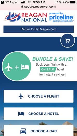 Unique Features on DC Airports App Online Travel Booking