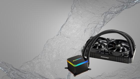 Universal Intel/ AMD socket compatibility Support 500W+ TDP Aurabelt water block featuring addressable RGB lighting Powerful EF1 pump design with flow rate up to 450