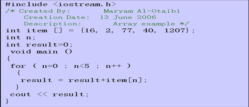 Laboratory #5 Arrays I 1. Laboratory Objective The objective of this laboratory is to train students on how to use Arrays data structure in the context of the C++ Programming Language. 2.