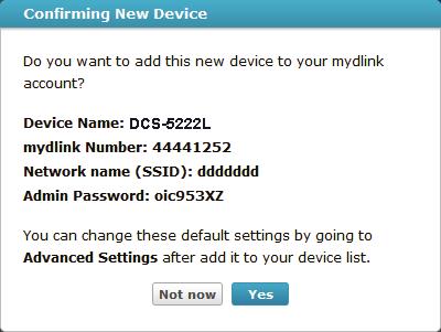 Section 1 - Product Overview Check Your mydlink Account Open a web browser and login to your mydlink account. The mydlink page will check for new devices and display a New device Found!