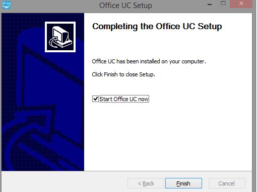 then begin installing UC the application, double-click