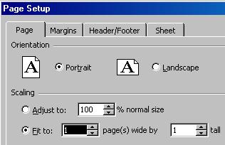 X pages tall Automatic page break Manual page break Tip: To print