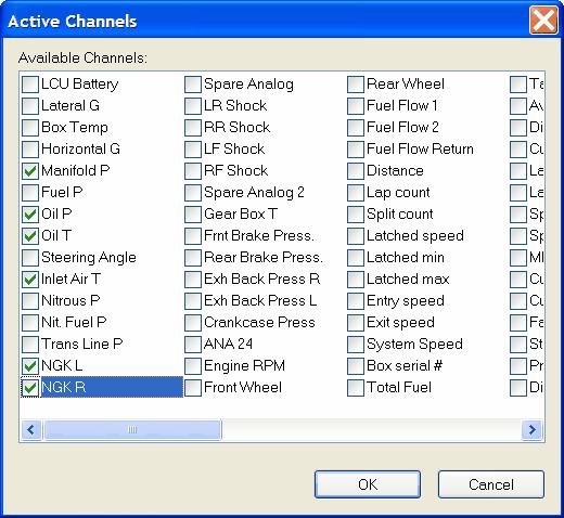 Edit Channels This function is for editing the channels displayed in the current window.