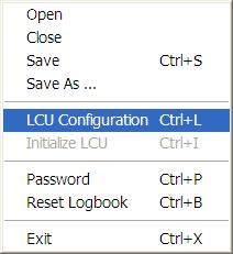 USB Communication LCU Configuration Use this function to display information about the