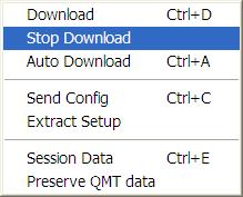 On the Logger menu, click Download. A progress bar will briefly display indicating download progress. After the download is complete the setup is automatically re-loaded.