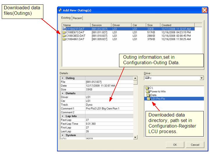 Data Analysis File Add New Outing Use this function to add a downloaded data file to the Data Manager. Downloaded data files are referred to as Outings. 1.