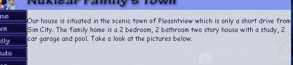 11) Add the following content to the Town page. 12) Add the image town1.jpg below the text as shown below along with the text next to the image (left align the image).