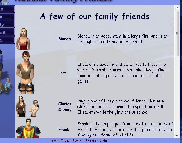 23) Edit the friends page to looks similar to the following example.