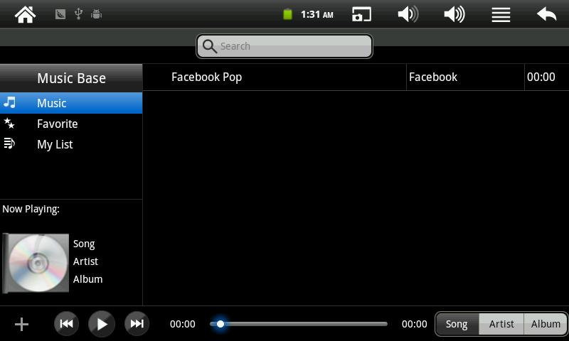 20 MUSIC player Audio file formats supported: MP2, MP3, WAV, AAC, WMA. Play Music 1. Tap the My Music application icon. 2.