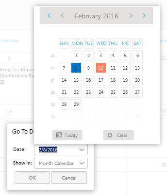 Display Specific Date Calendar's main menu provides options to pick a