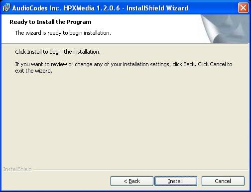 Step 5. Once the wizard is ready to begin the installation, the "Ready to Install the Program" screen displays. Click "Install" to proceed further. Step 6.
