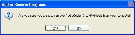 Step 2. You will be prompted that whether you want to remove A u d i o C o d e s I n c.