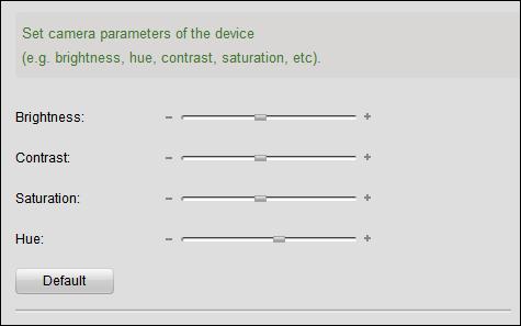 Motion detect configuration View tampering alarm configuration Video loss alarm configuration PTZ Configuration Network parameter configuration for the camera Note: You can click Device Settings to