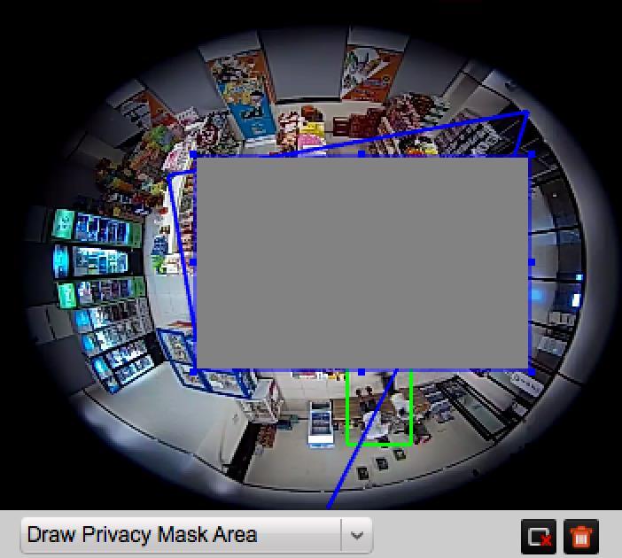 privacy mask to the desired location or change the size. (3) You can click the button to remove the selected privacy mask area, or click to clear all privacy mask areas on the live video.