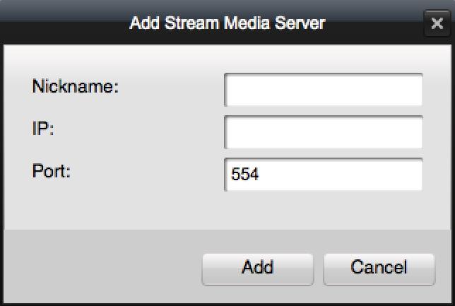 You can click Delete to delete it. Note: For one client, up to 16 stream media servers can be added.