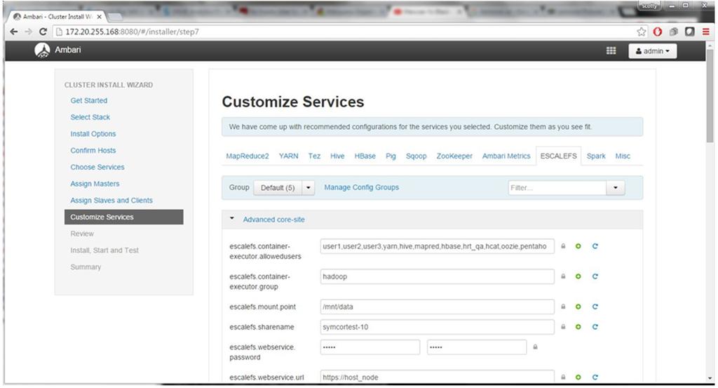 11. Customize Services. There should be no changes required here.