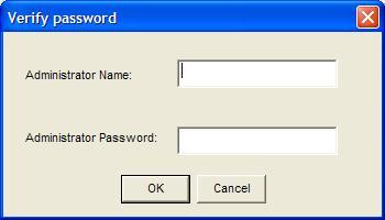 The default strings are admin/admin. Note The Administrator ID and password can be set on the "User" screen of the Web interface.