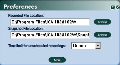 Schedule Recordings To schedule a recording session, click Schedule button. The screen displays all scheduled recordings.