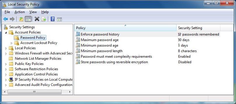 Managing Security for the Analyst Software on Stand-alone Windows 7 Workstations 4 Configure Password Policy To secure Analyst and to prevent unauthorized access, it is important that user accounts
