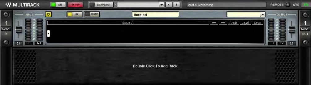 top-down order in MultiRack s main window. You may decide later to change a Rack s input from mono to stereo, or to mono-to-stereo.