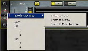 Rack audio input and output levels are stored within Snapshots.