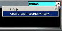 Group Properties Window: For Organization and Latency Alignment This window allows you to group several Racks together.