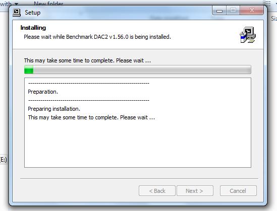 5. When the installation begins you will see the following screen.