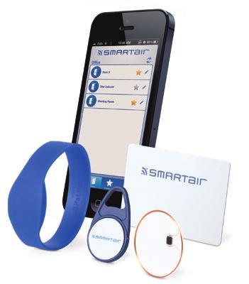 Mobile phones can remotely open doors using the secure SMARTair App available for Android, ios and Windows phones. The system can be configured to choose sophisticated multi-authentication modes.