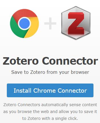 Part 2: Installing Zotero Browser Connector for Chrome Zotero has Browser Connectors for Safari, Chrome and Firefox.