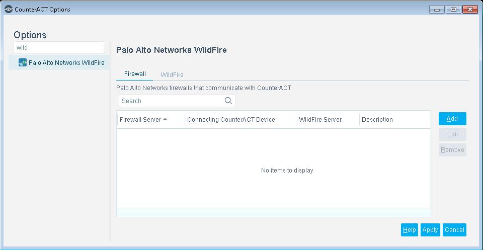 that communicates with the WildFire server. To define Firewall servers: 1.