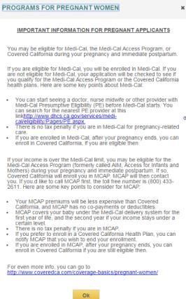 Select the No radio button if you do not want to see if you qualify for free or low costs Medi-Cal or tax credits (also known as an unsubsidized application).