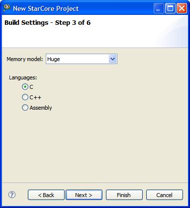 Build Settings Page i. Click Next the Launch Configurations page appears. j. Check the Disable memory verification after program download checkbox if you do not want to verify the program download.