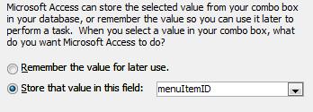 n. Store the value in the field menuitemid as shown in Figure 55. o. Click Next Figure 55: Storing the value p.