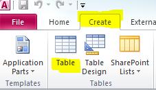 5. Finally click on the Create icon shown in Figure 3. 6. MS Access creates a database as required. 7. Close the database and verify whether it is stored in the correct location.