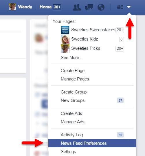 News Feed Preferences There is one more way to make sure you are getting our updates and seeing all of the sweepstakes we post on Facebook. 1.