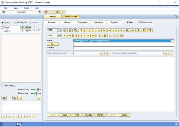 E-mail handling Using Reply template 1. Click the Templates button. The Templates dialog window opens and displays the available templates. 2.